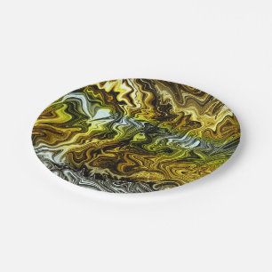 Chrome Vloeibare Metaalachtig Goud Zilver Koel Fee Papieren Bordje