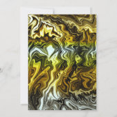 Chrome Vloeibare Metallic Goud Zilveren Verjaardag Kaart (Achterkant)