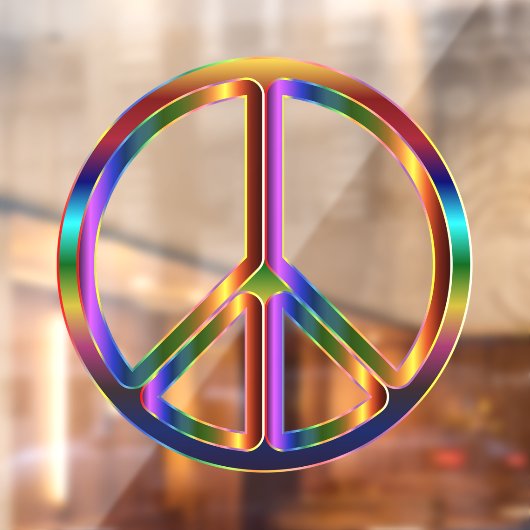 Chrome vredesgebaar raamsticker (Vel 2)