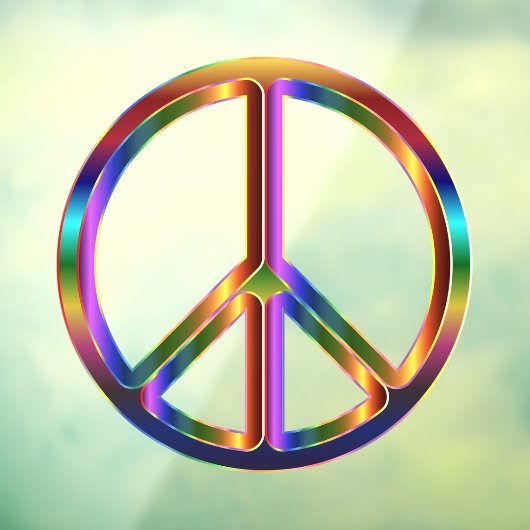 Chrome vredesgebaar raamsticker (Vel 3)