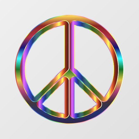 Chrome vredesgebaar raamsticker (Vel)