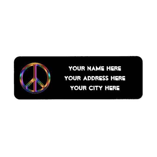Chrome-vredesteken Etiket (Voorkant)