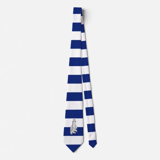 Chrome vuurtoren op de Noordzee Stropdas (Voorkant)