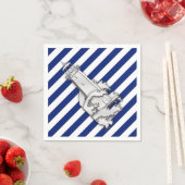 Chrome vuurtoren op marineschepen afdrukken servetten (Insitu)