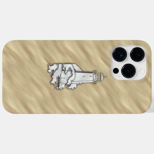 Chrome Vuurtoren op Sandy Beach Print Case-Mate iPhone Case (Achterkant (horizontaal))