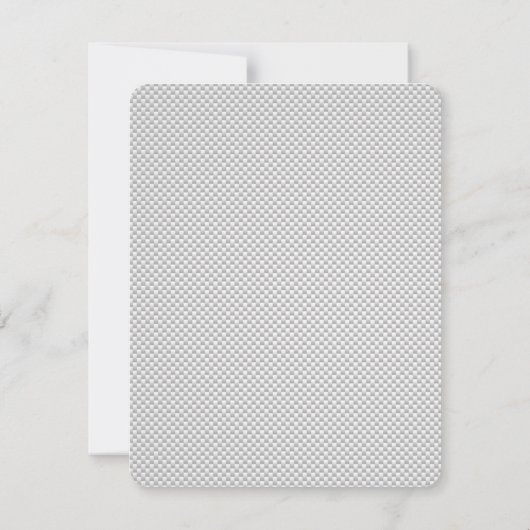 Chrome White Ribbon Awareness Carbon Fiber Print (Achterkant)