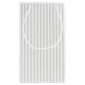 Chrome White Ribbon Awareness in Granular Stripes Klein Cadeauzakje (Achterkant)