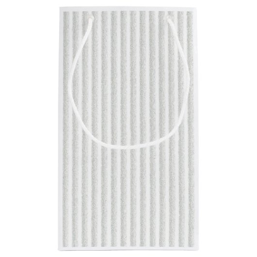 Chrome White Ribbon Awareness in Granular Stripes Klein Cadeauzakje (Achterkant)