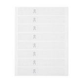 Chrome White Ribbon Awareness on Checkers Omwikkelbaar Adreslabel (Vel)