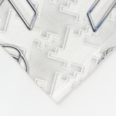 Chrome White Ribbon Awareness on Houndstooth Style Fleece Deken (Hoek)