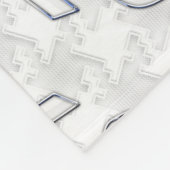 Chrome White Ribbon Awareness on Houndstooth Style Fleece Deken (Hoek)