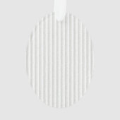Chrome White Ribbon Awareness on Vertical Stripes Ornament (achterkant)