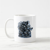 Chrome Wolf Bust Koffiemok (Links)