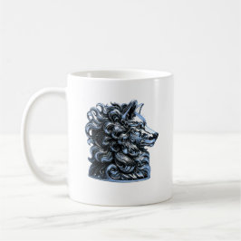 Chrome Wolf Bust Koffiemok