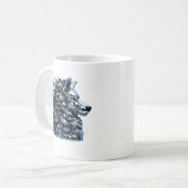 Chrome Wolf Buste Koffiemok (Voorkant links)