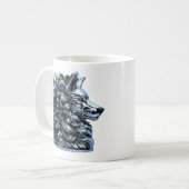 Chrome Wolf Hound Buste Koffiemok (Voorkant links)
