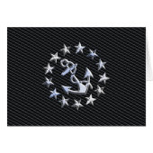 Chrome Yacht Naval Flag op automobielgrille Print (Voorkant Horizontaal)