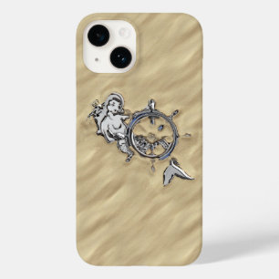Chrome Zeemeermin op Sandy Beach Print Case-Mate iPhone Case