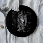 Chrome ziet er vigo Zodiac Sign op Hevelius uit Ronde Button 6,0 Cm (In situ)