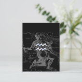 Chrome zoals Aquarius Sign on Hevelius Map Briefkaart (Staand voorkant)