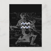 Chrome zoals Aquarius Sign on Hevelius Map Briefkaart (Voorkant)