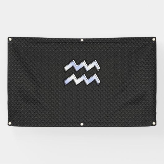 Chrome zoals Aquarius Zodiac in Snake Skin Spandoek (Horizontaal)