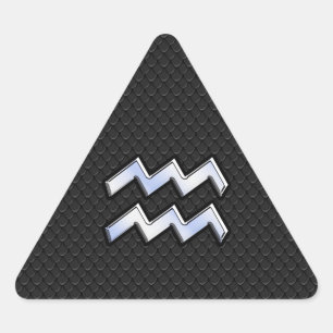Chrome zoals Aquarius Zodiac in Snake Skin Sticker