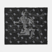 Chrome zoals Aquarius Zodiac Sign on Hevelius 1690 Fleece Deken (Voorkant (Horizontaal))