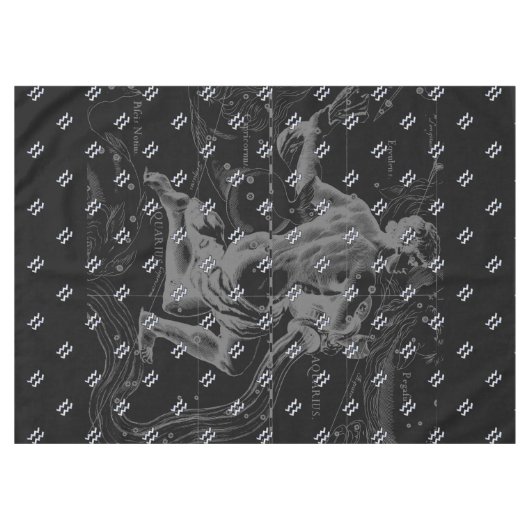 Chrome zoals Aquarius Zodiac Sign on Hevelius 1690 Tafelkleed (Voorkant (Horizontaal))