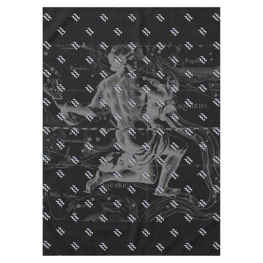 Chrome zoals Aquarius Zodiac Sign on Hevelius 1690 Tafelkleed (Voorkant)