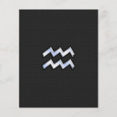Chrome zoals Aquarius Zodiac Sign on slang Flyer (Voorkant)