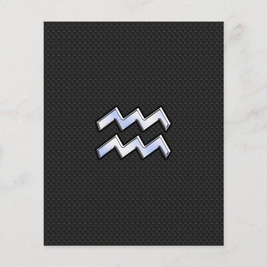 Chrome zoals Aquarius Zodiac Sign on slang Flyer (Voorkant)