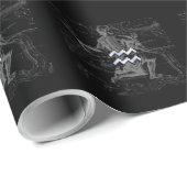 Chrome zoals Aquarius Zodiac Sign op Hevelius Cadeaupapier (Rol Hoek)