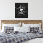 Chrome zoals Aquarius Zodiac Sign op Hevelius Canvas Afdruk (Insitu (Slaapkamer))