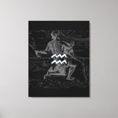 Chrome zoals Aquarius Zodiac Sign op Hevelius Canvas Afdruk (Voorkant)