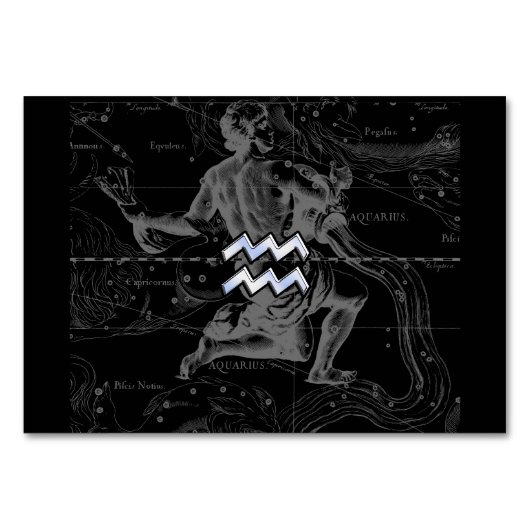 Chrome zoals Aquarius Zodiac Sign op Hevelius Kaart (Voorkant)