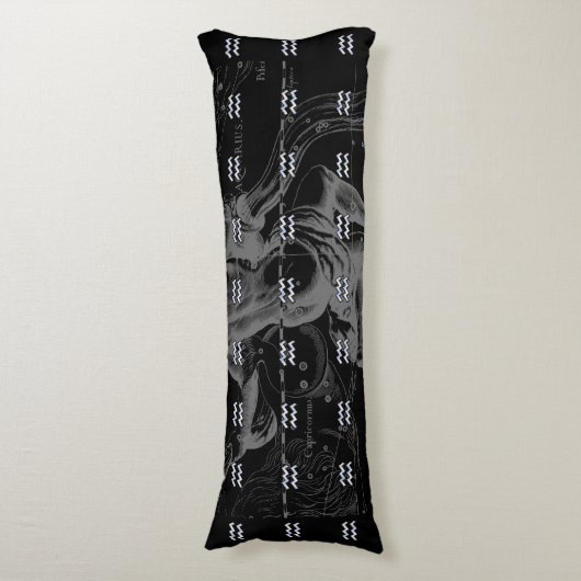 Chrome zoals Aquarius Zodiac Sign op Hevelius Lichaamskussen (Voorkant Verticaal)