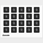 Chrome zoals Aquarius Zodiac Sign op Hevelius Vierkante Sticker (Vel)
