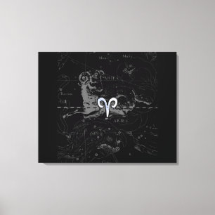 Chrome zoals Aries Zodiac Sign  Hevelius Canvas Afdruk