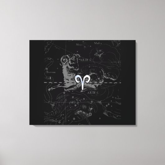 Chrome zoals Aries Zodiac Sign  Hevelius Canvas Afdruk (Voorkant)