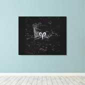 Chrome zoals Aries Zodiac Sign  Hevelius Canvas Afdruk (Insitu (Houten vloer))