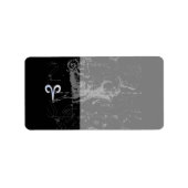Chrome zoals Aries Zodiac Sign  Hevelius Etiket (Voorkant)
