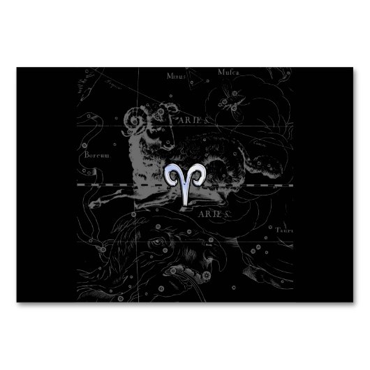 Chrome zoals Aries Zodiac Sign  Hevelius Kaart (Voorkant)