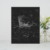 Chrome zoals Aries Zodiac Sign on Hevelius Black (Staand voorkant)