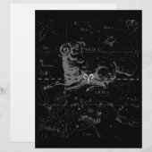 Chrome zoals Aries Zodiac Sign on Hevelius Black (Voorkant / Achterkant)