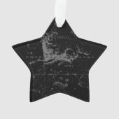 Chrome zoals Aries Zodiac Sign on Hevelius Black Ornament (achterkant)