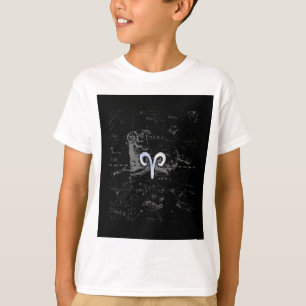 Chrome zoals Aries Zodiac Sign on Hevelius Black T-shirt