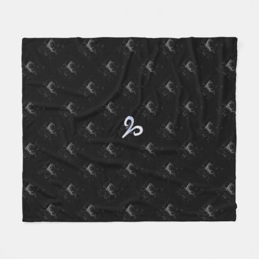 Chrome zoals Aries Zodiac Sign on Hevelius Fleece Deken (Voorkant (Horizontaal))