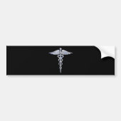Chrome zoals Caduceus medisch symbool Bumpersticker (Voorkant)