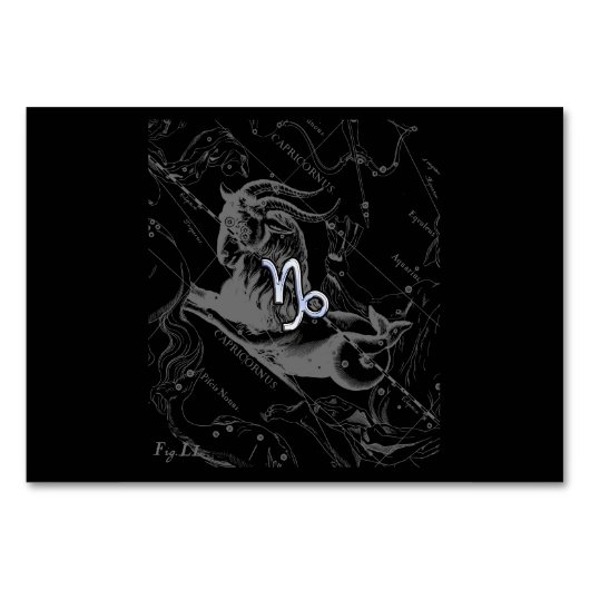 Chrome zoals Capricorn Zodiac Sign on Hevelius Kaart (Voorkant)